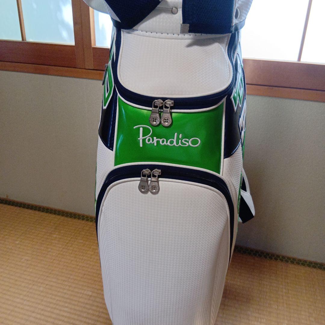 PARADISO ゴルフバッグ ホワイト/グリーン