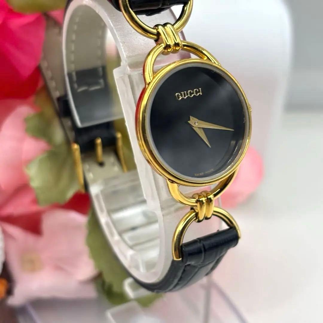 稼働品☆ベルト新品　GUCCIグッチ　6000.2.L　レディース腕時計