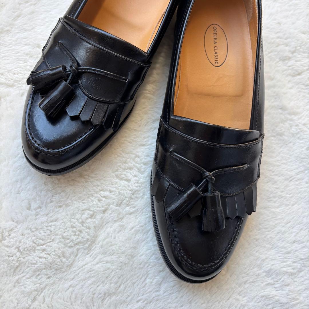 OPERA CLASSIC フリンジ タッセル ローファー 25 革靴 黒