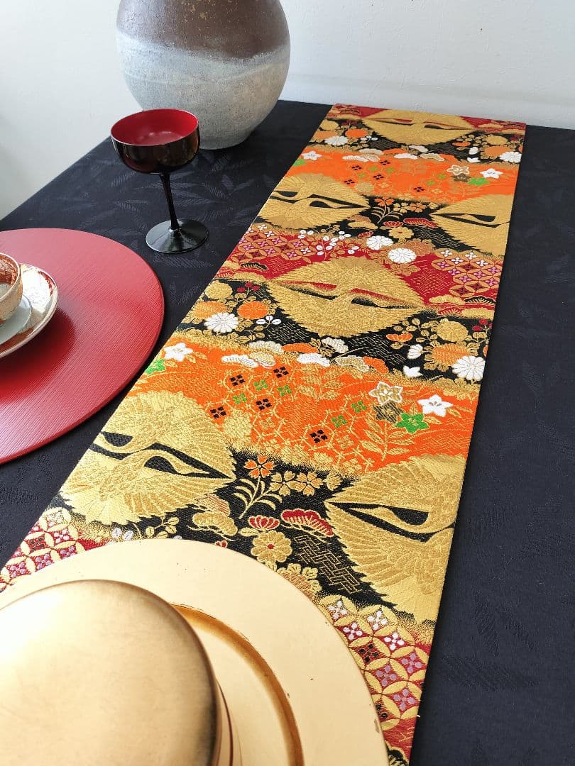 ルブの森★　A474★高級全通‼️お祝い‼️テーブルランナー2m23cm