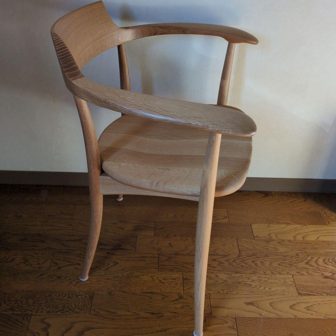 キツツキ 飛騨産業 クレセントアームチェア シート付き