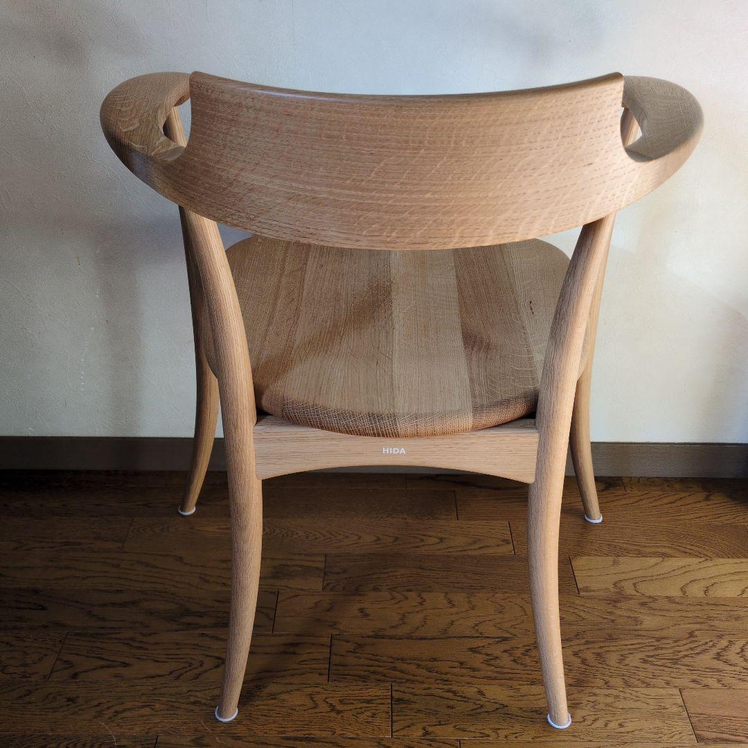 キツツキ 飛騨産業 クレセントアームチェア シート付き