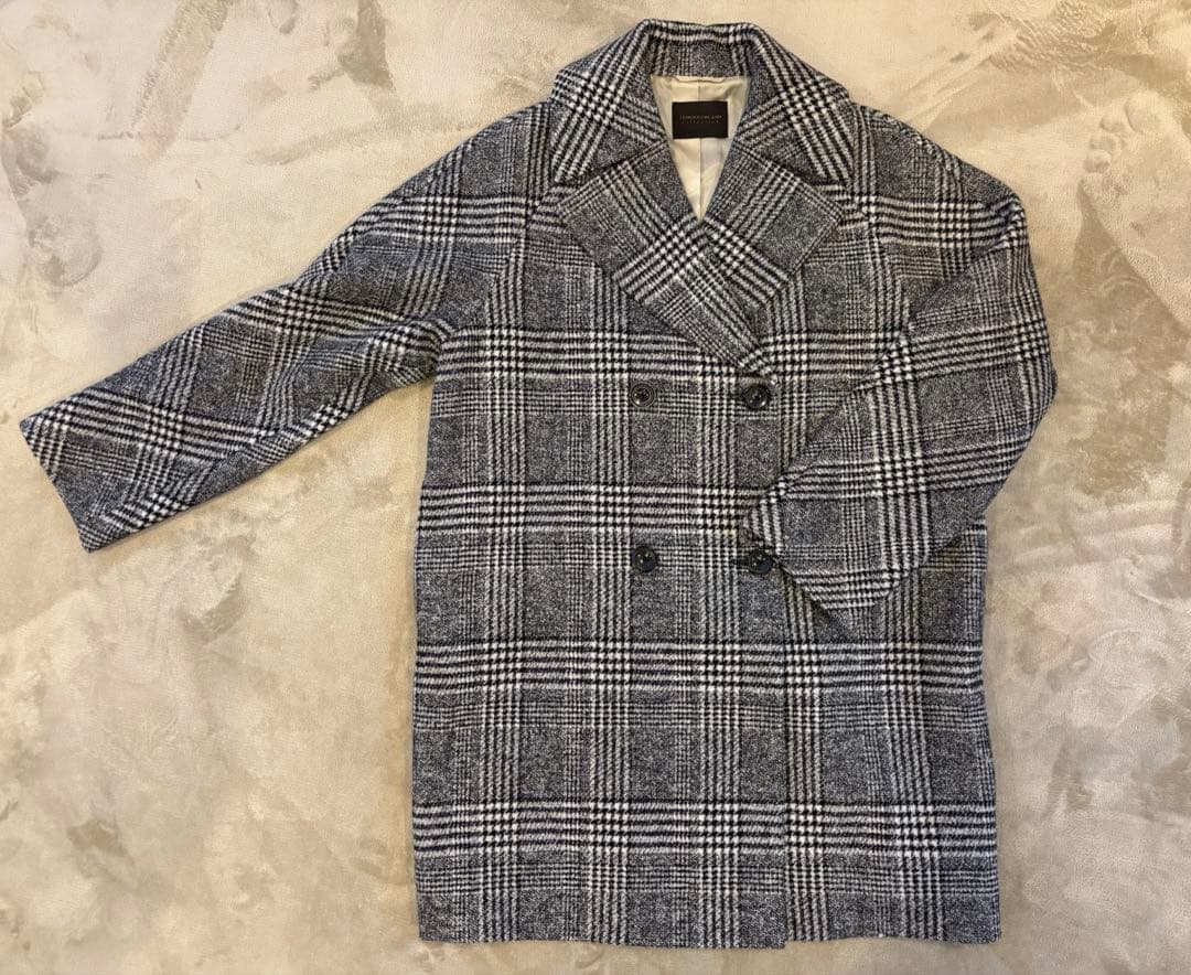 お値下げ！TOMORROWLAND チェック柄 ダブルブレストコート　2021