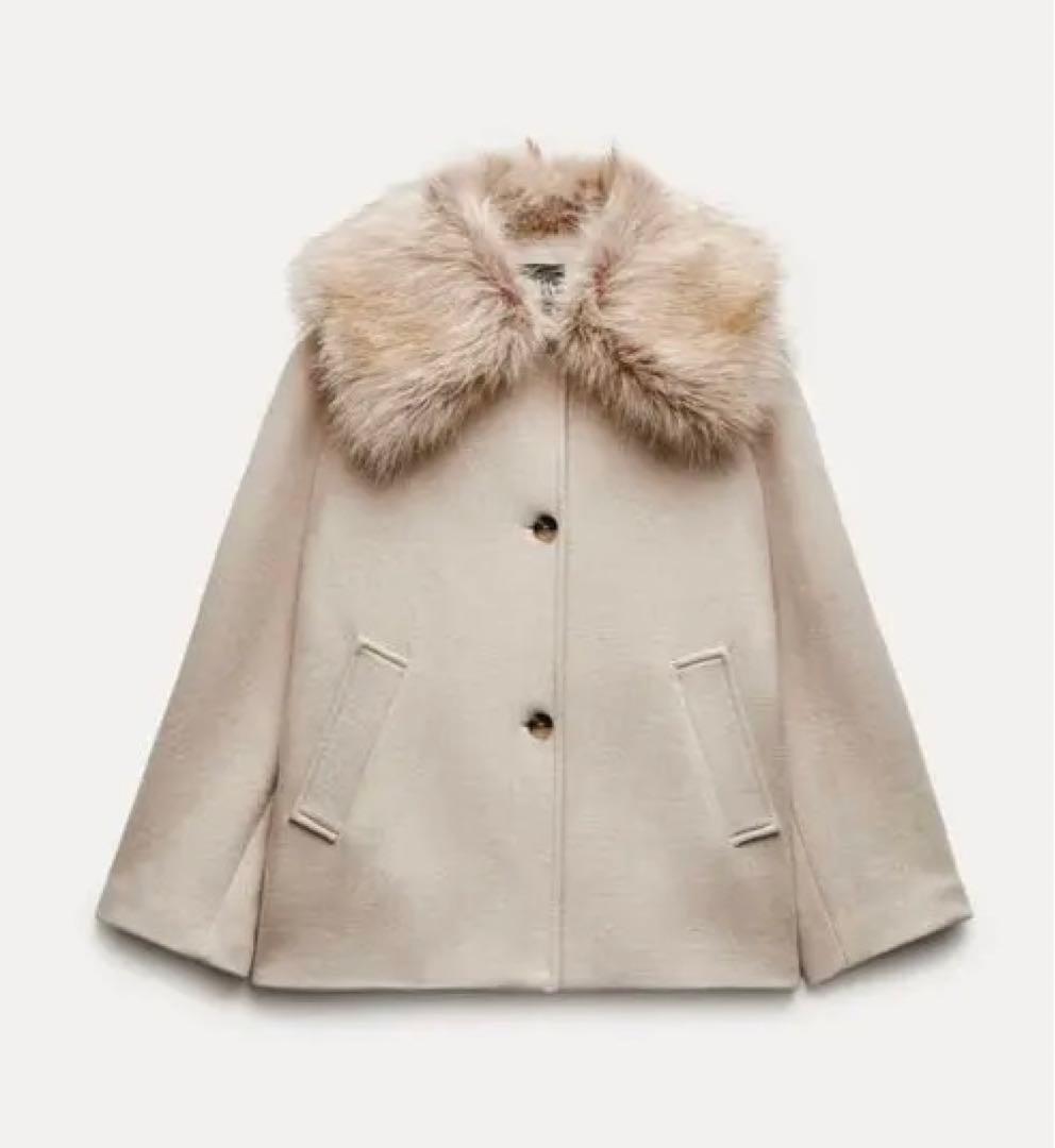 ZARA ZW COLLECTION MANTECOウールブレンドコート