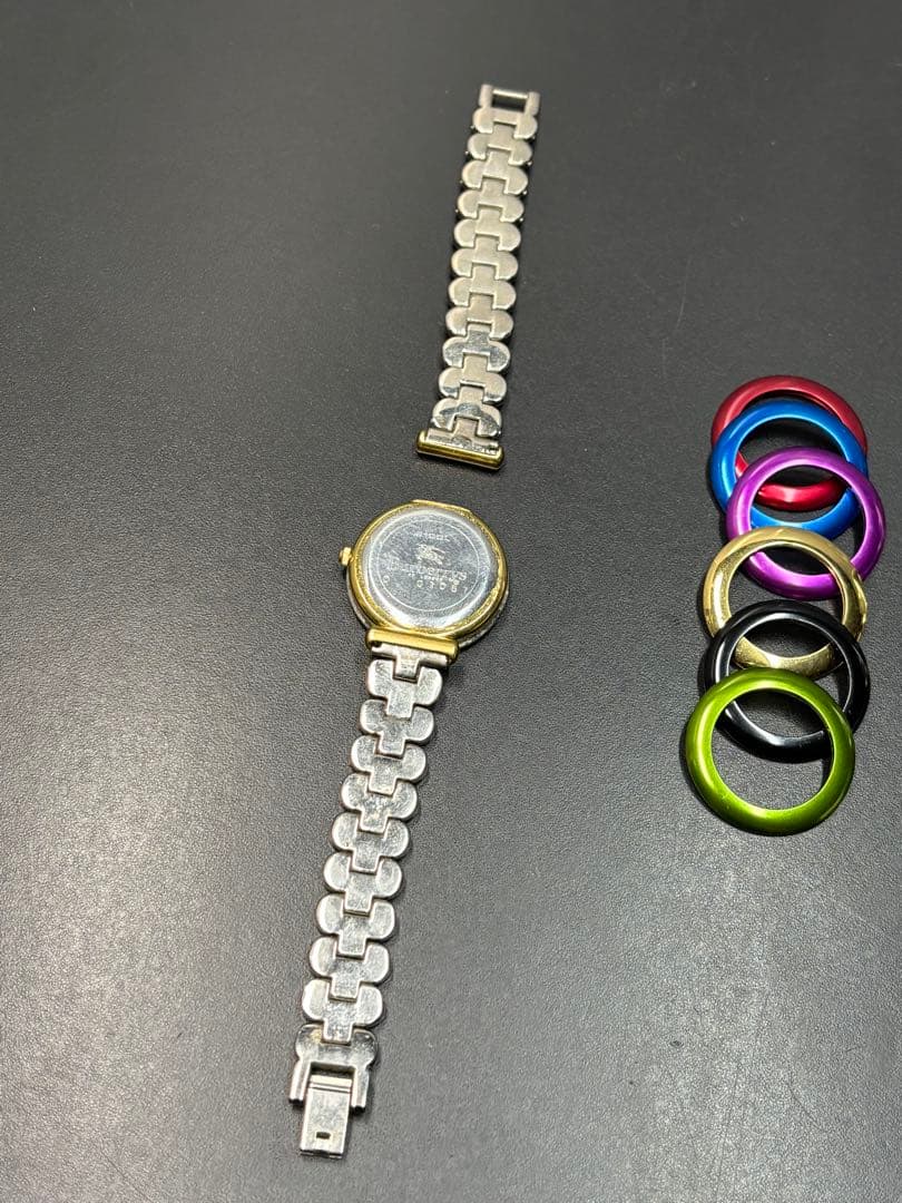 【稼働品】BURBERRY 9100L チェンジベゼル バーバリー 腕時計 訳有