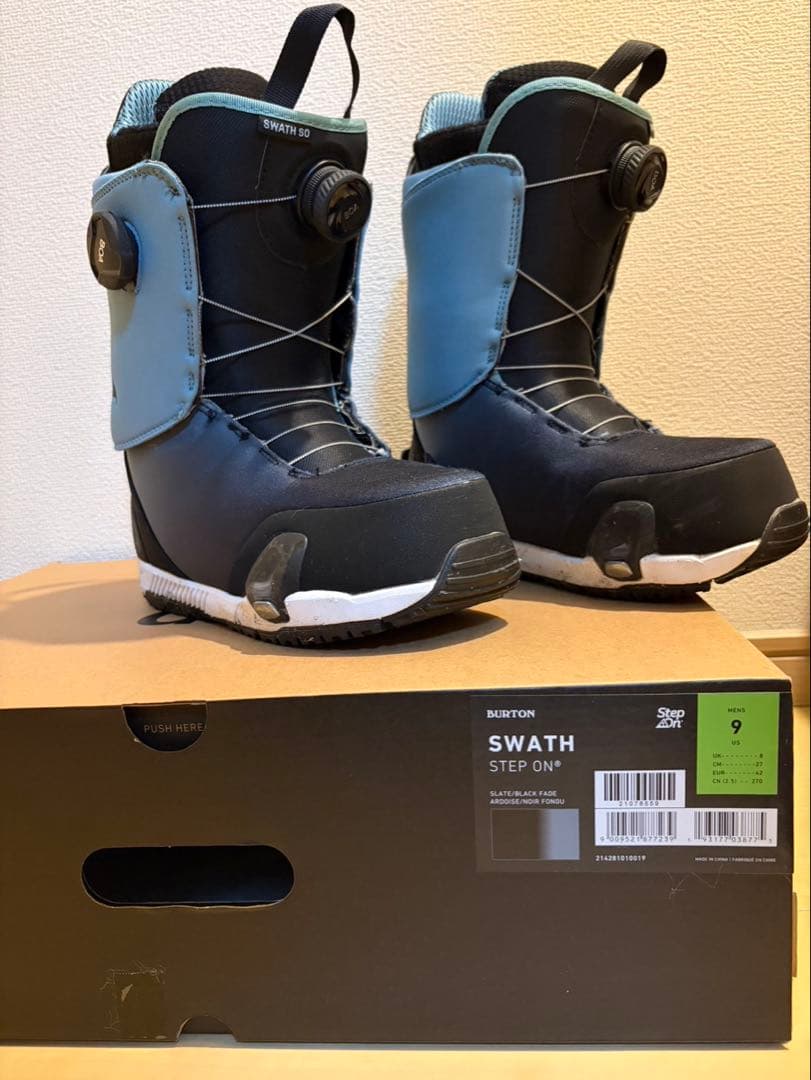 バートンステップオンブーツセット　スノーボードブーツ ブラック/ブルー