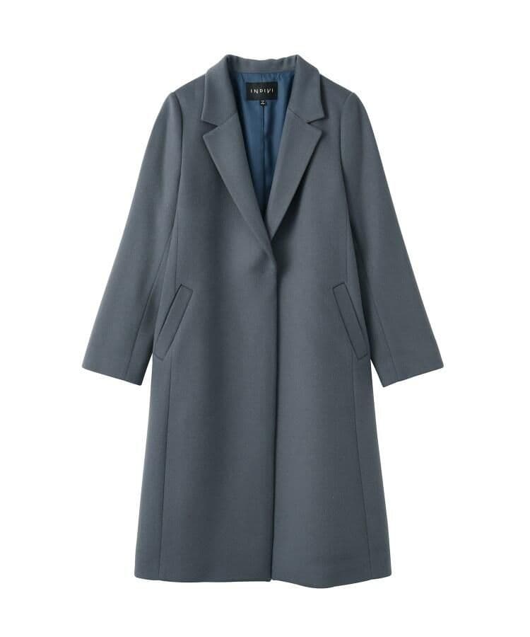 新品 INDIVI チェスターコート 濃緑 38 M