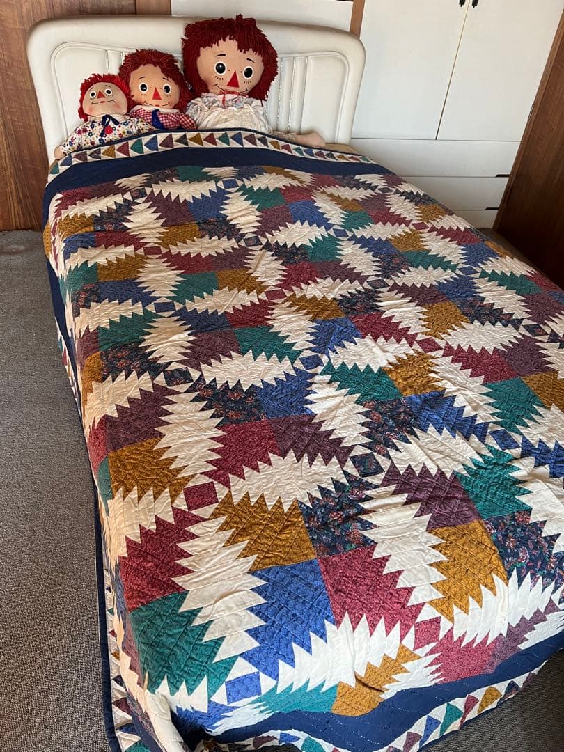最終値下げアンティークキルト✳︎ヴィンテージ布パッチワーク