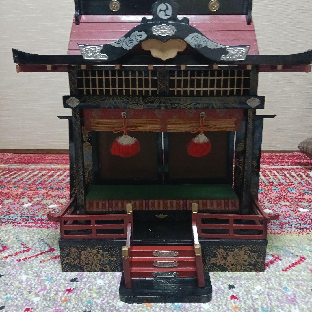 雛飾り　御殿　赤屋根