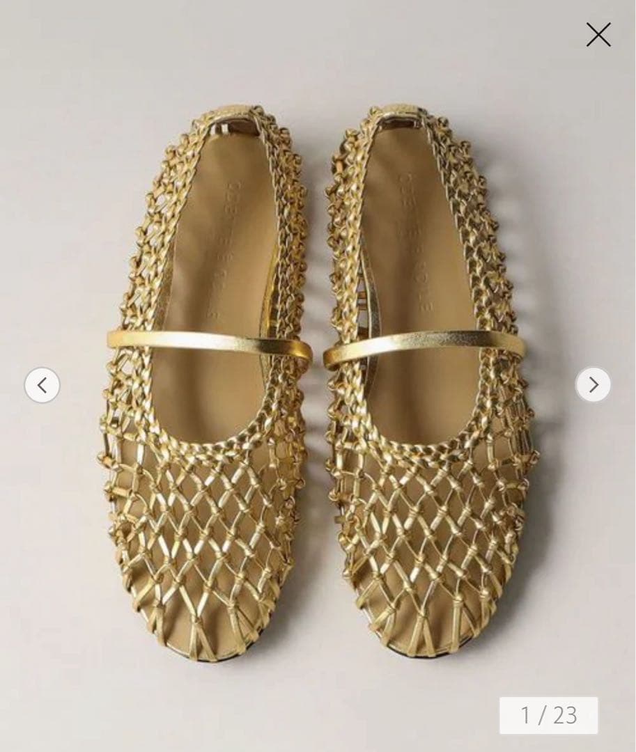 ODETTE E ODILE メッシュフラットシューズ　22cm