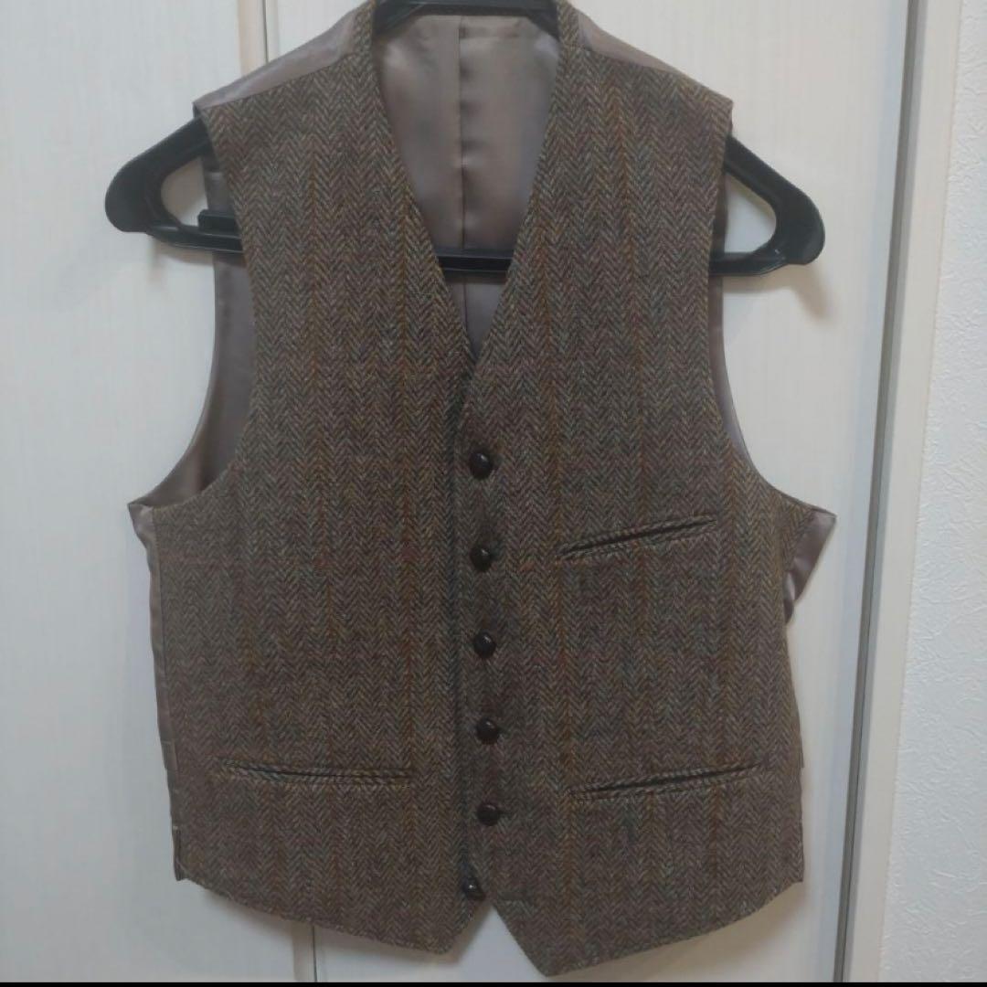 HARRIS TWEED セットアップ ジャケット ジレ スリーピース ブラウン