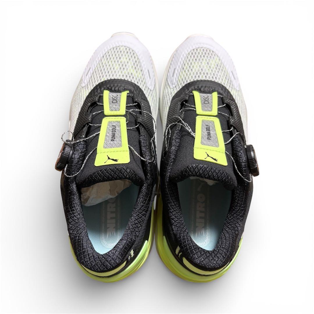 Puma DISC ゴルフシューズ ホワイト/ブラック/ライム　プーマ　26cm