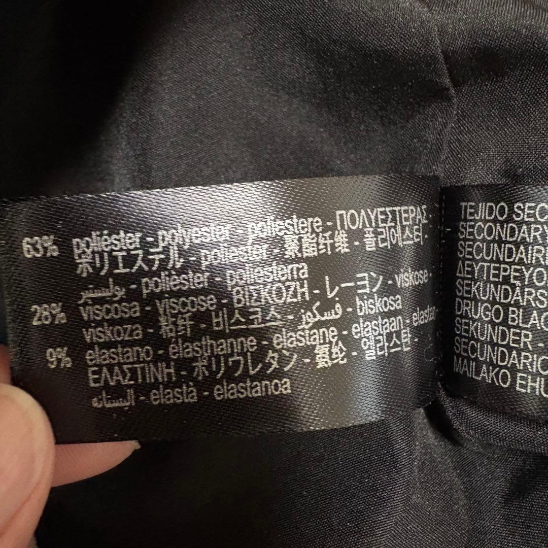 【美品】ZARA デタッチャブルフードコート ロング チェスター 黒ブラックXL