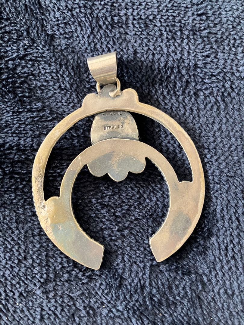 特大ナバホナジャ/ネックレストップ/ターコイズ /シルバー