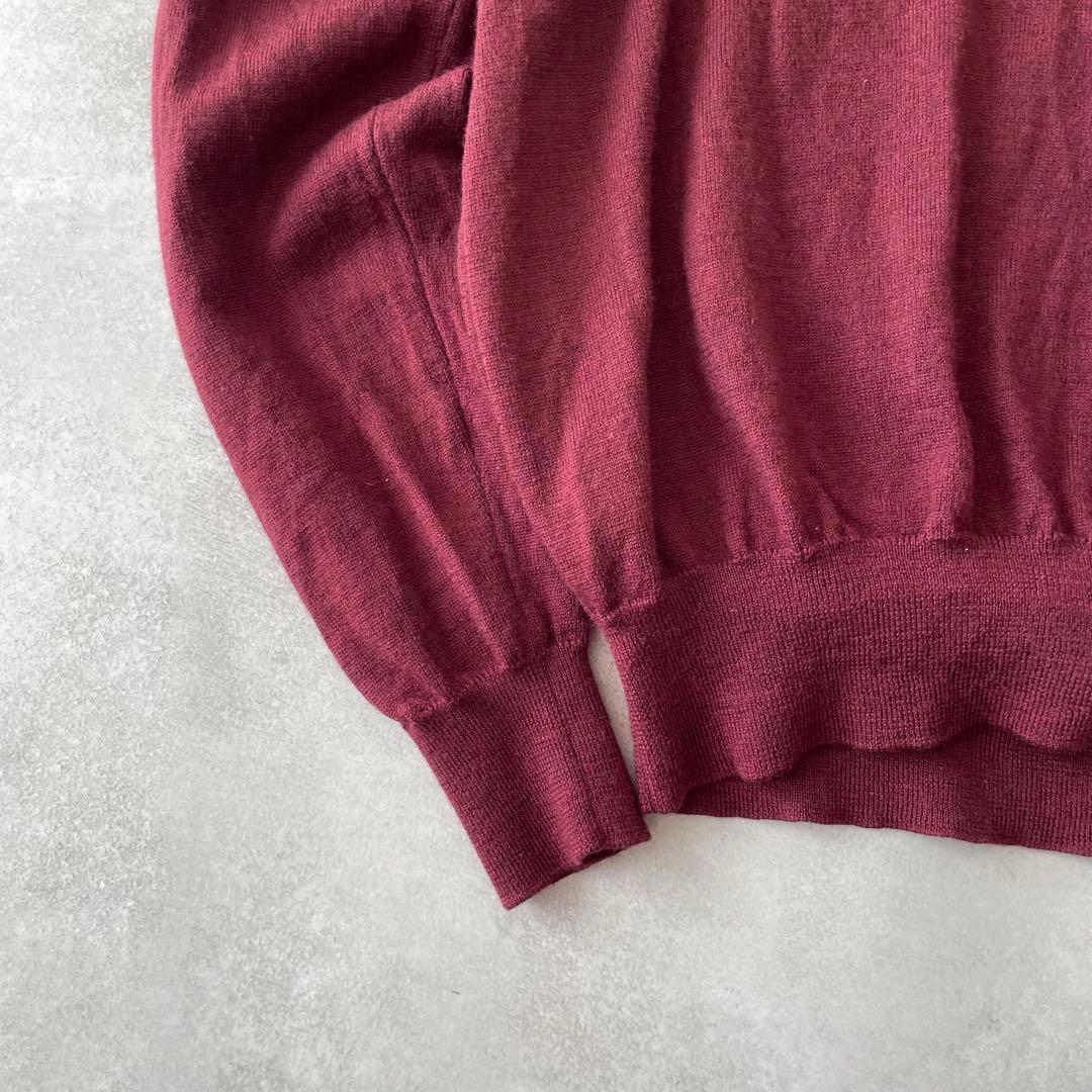 12AW Martin Margiela ニットポロシャツ ボルドー ウール 1