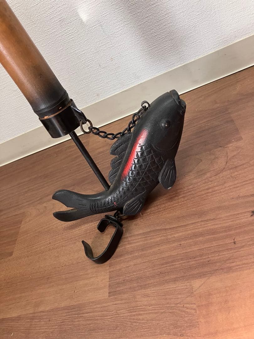 昭和レトロ 竹製 大型 自在鉤 囲炉裏 暖炉 火鉢 古民家 古道具 平成レトロ