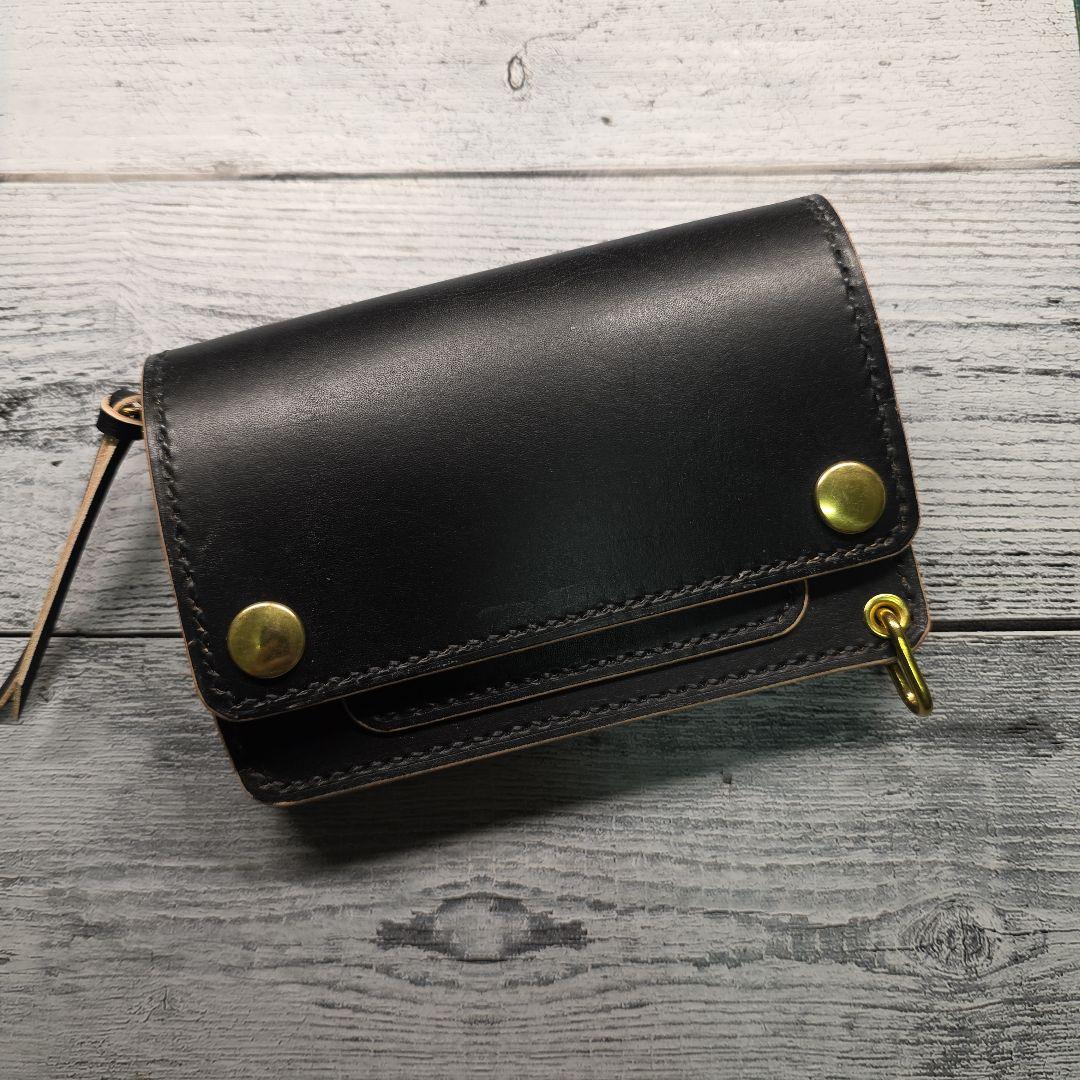 トラッカーウォレット　ミドル【MW茶芯丘染め】3層ver