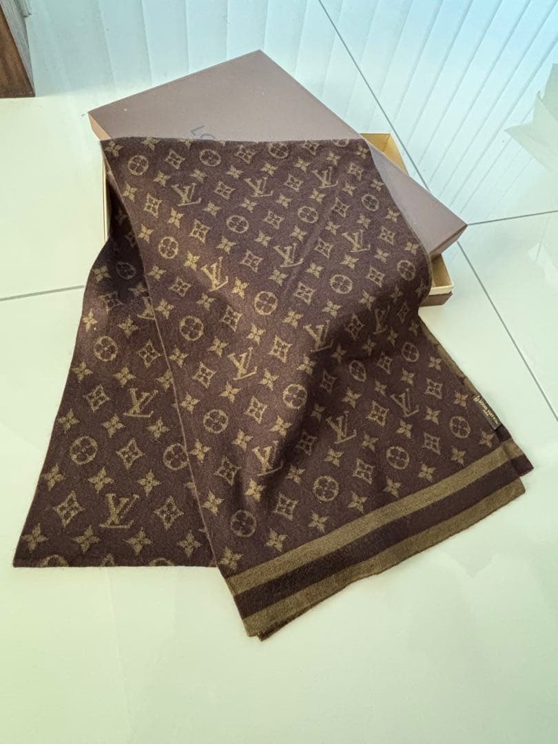 ルイヴィトン　カシミヤ／シルク混合マフラー