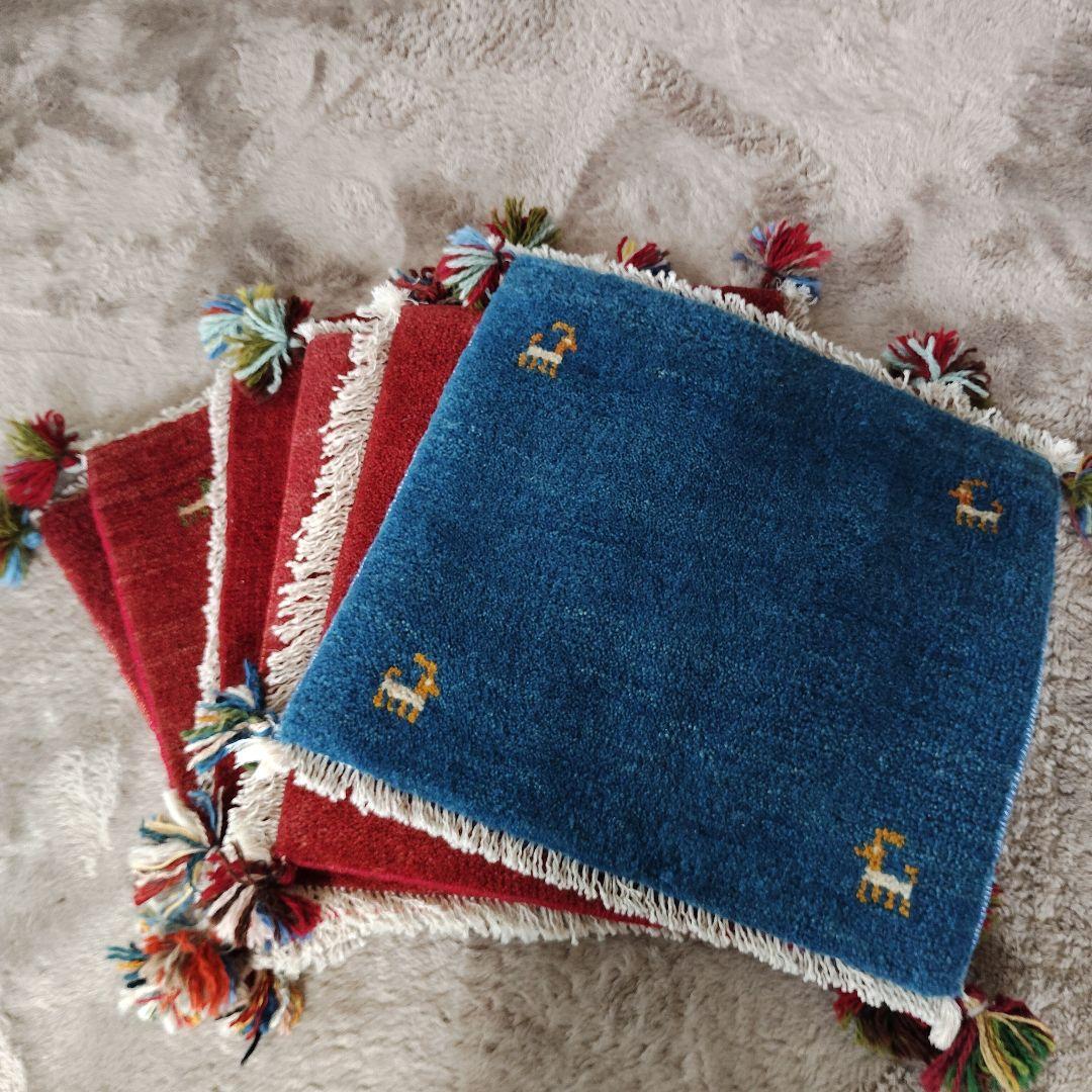 ギャッベ 座布団 チェアマット 6枚セット