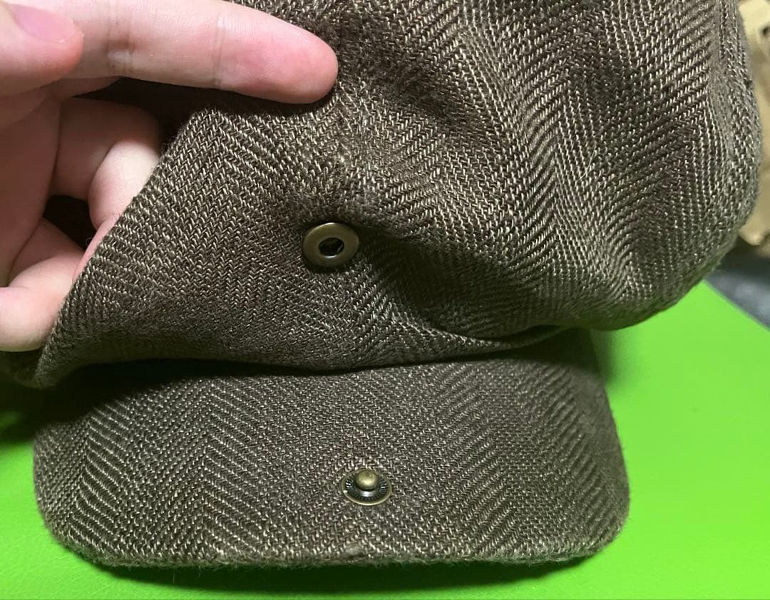 RRL リネン ヘリンボーン ニュースボーイキャップ 58cm