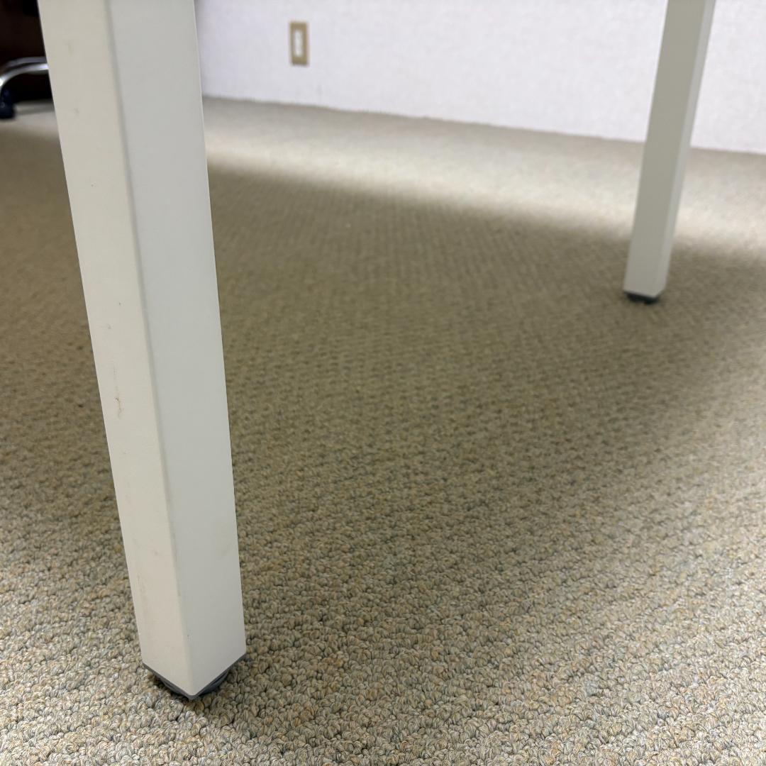 ガラス天板テーブル 150cm幅 奥行75cm ダイニングテーブル　白