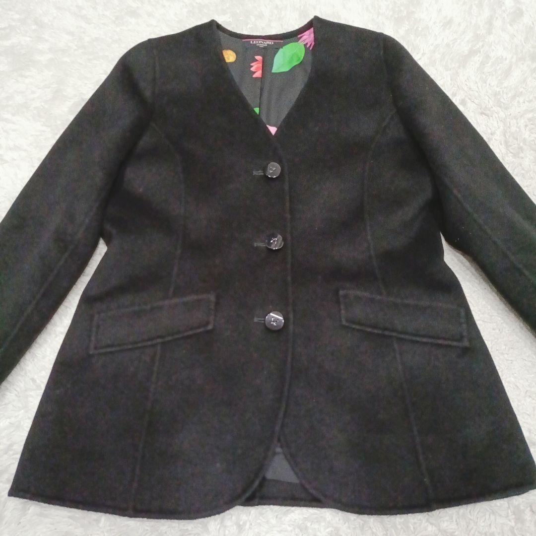 【極美品】LEONARD レオナール カシミヤ100 裏地総柄 ジャケット L
