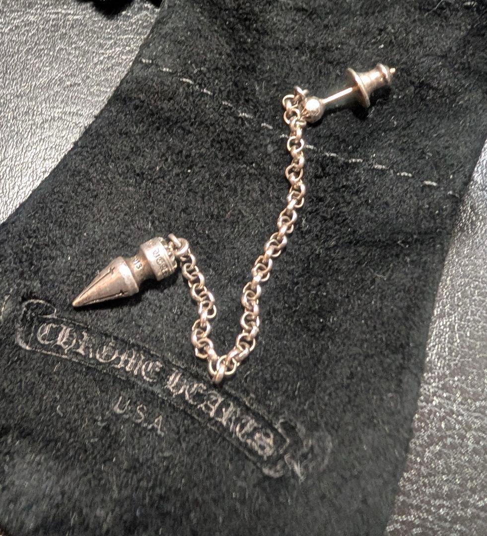 CHROME HEARTS スパイクチェーン ピアス (片耳用)