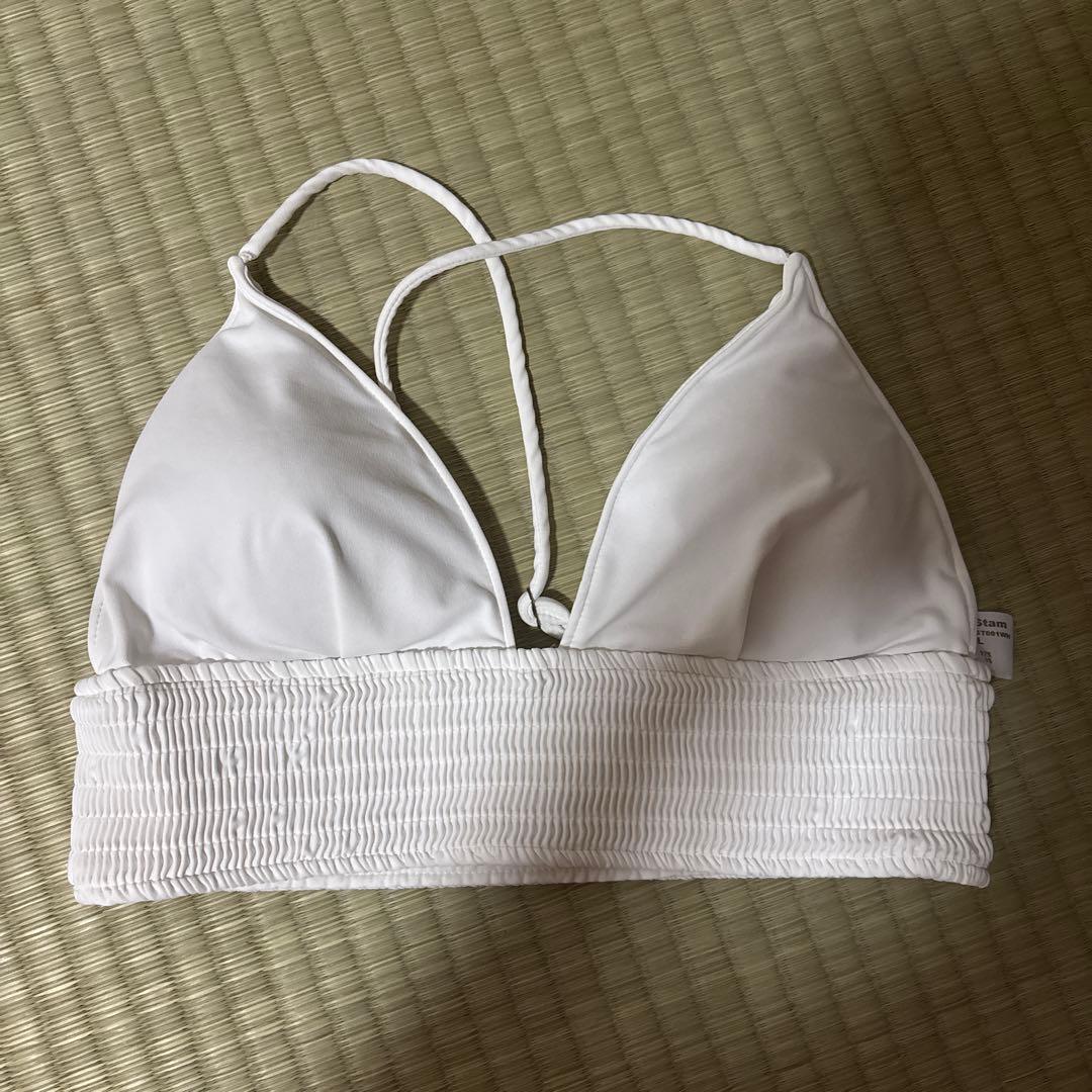 ALEXIASTAM セパレートビキニ バタフライ柄 ホワイト