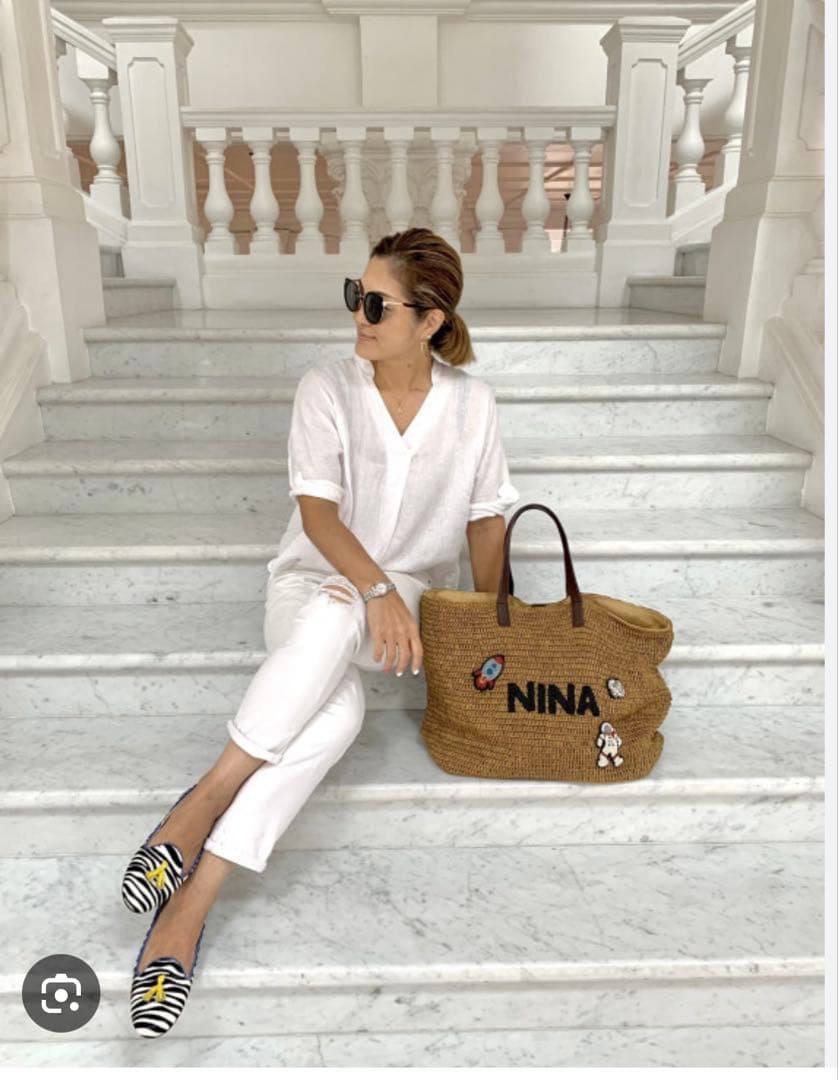 雑誌掲載　NINA BAGS ラフィアトートバッグ　レギュラー