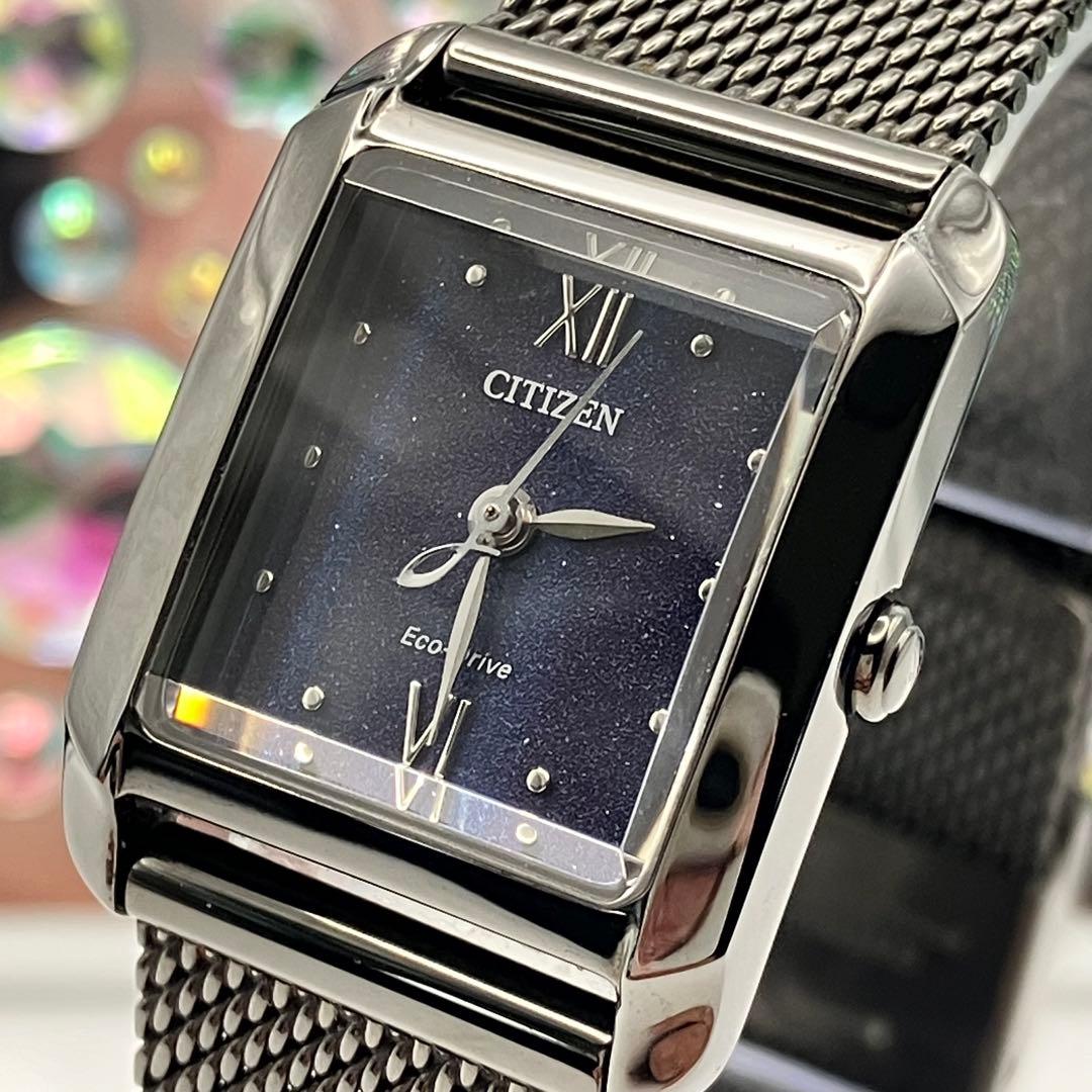【美品】CITIZEN　スクエアコレクションエコドライブ　レディース　腕時計