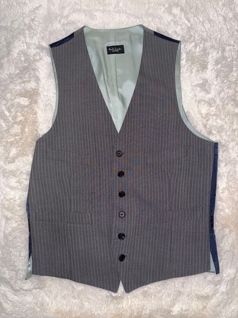 ✨極美品 ✨ポールスミス ネイビー ストライプ 3ピース スーツ ビジネス