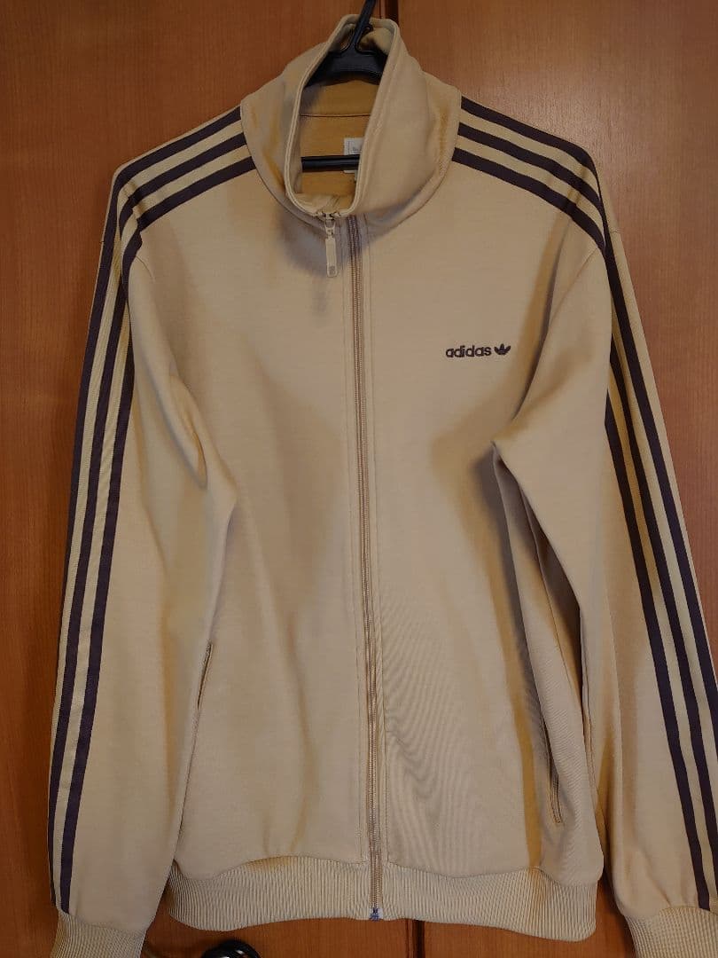 adidas ベージュ フルジップジャージ LLサイズ