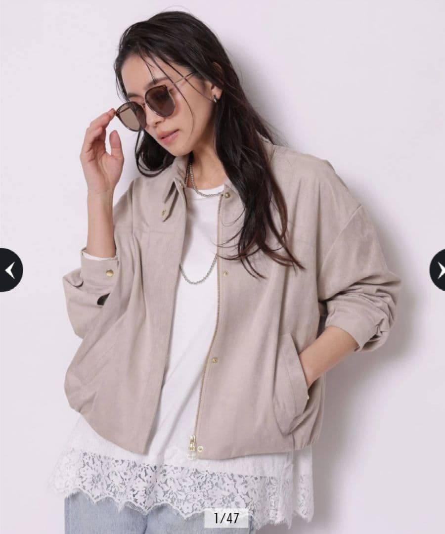 新品タグ付　 Arpege story 裾レースロンT 白 Sサイズ