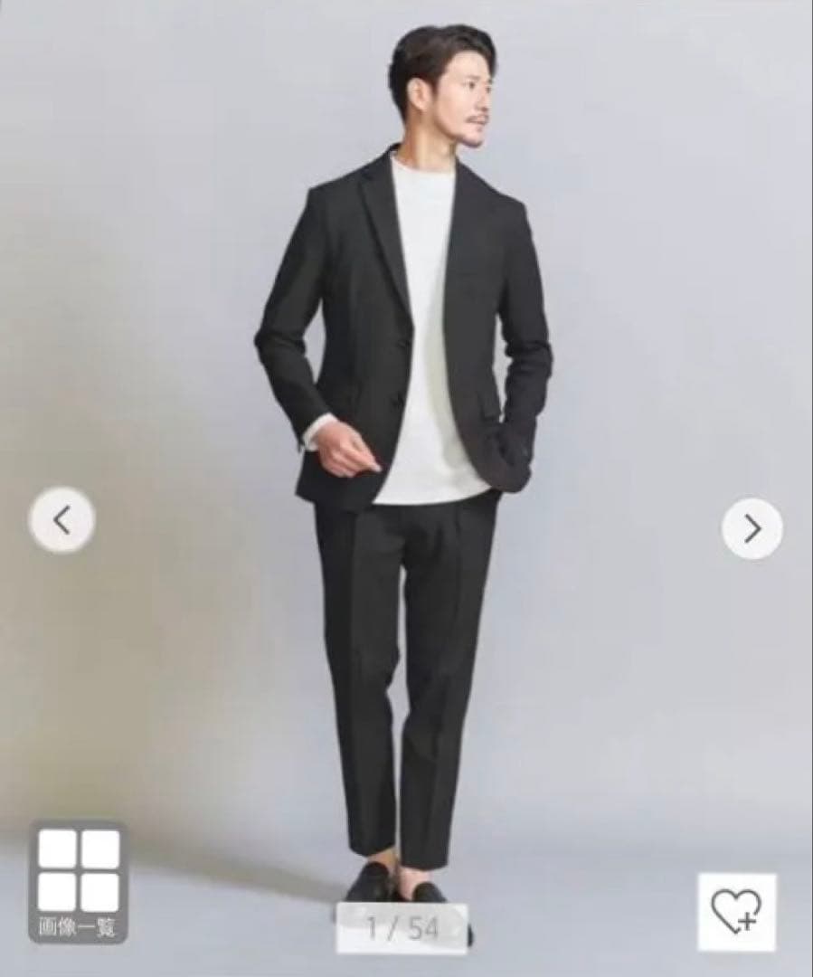 BEAUTY&YOUTH ブラック セットアップ　スーツ　 Lサイズ