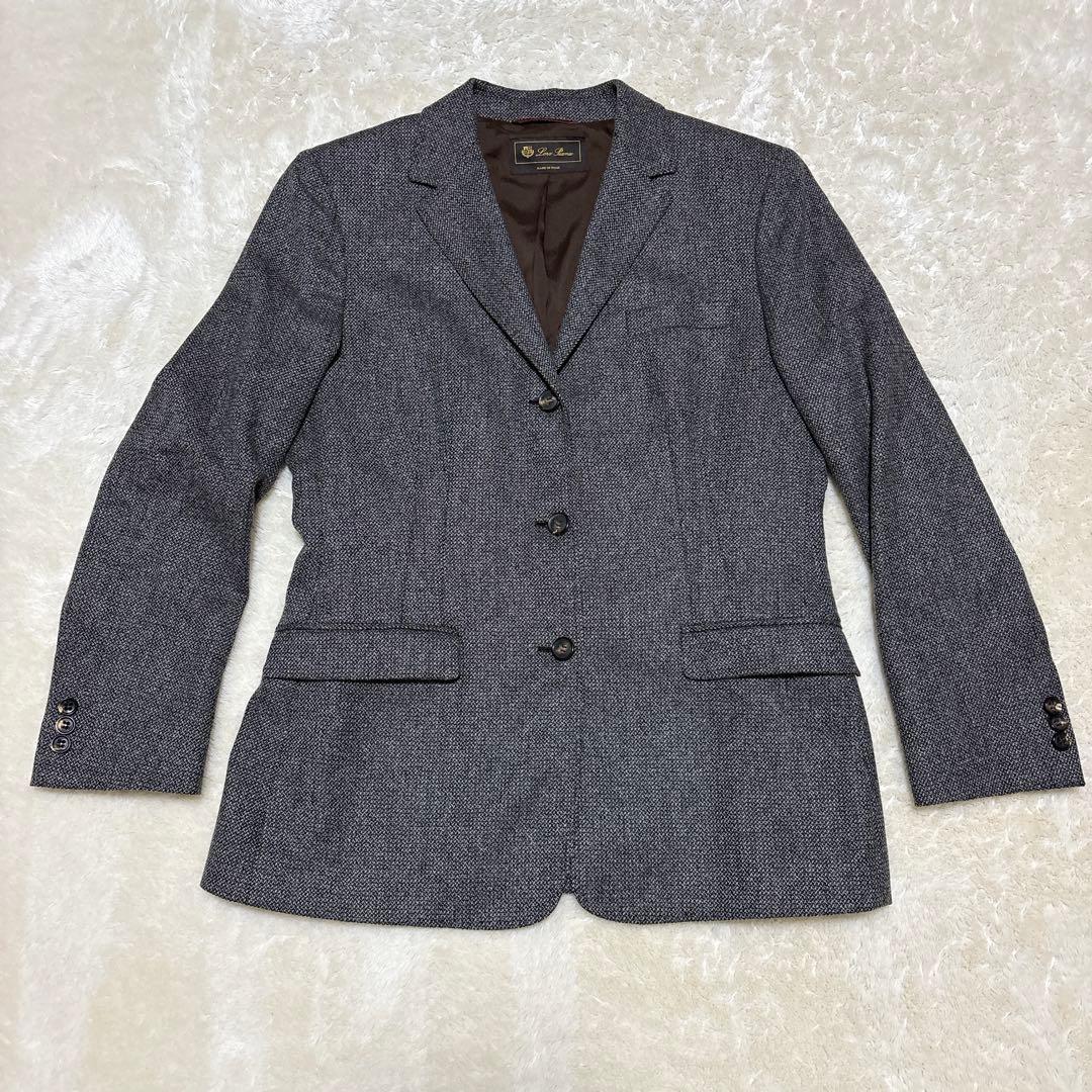 美品 ロロピアーナ カシミヤ100％ 3B テーラードジャケット 46