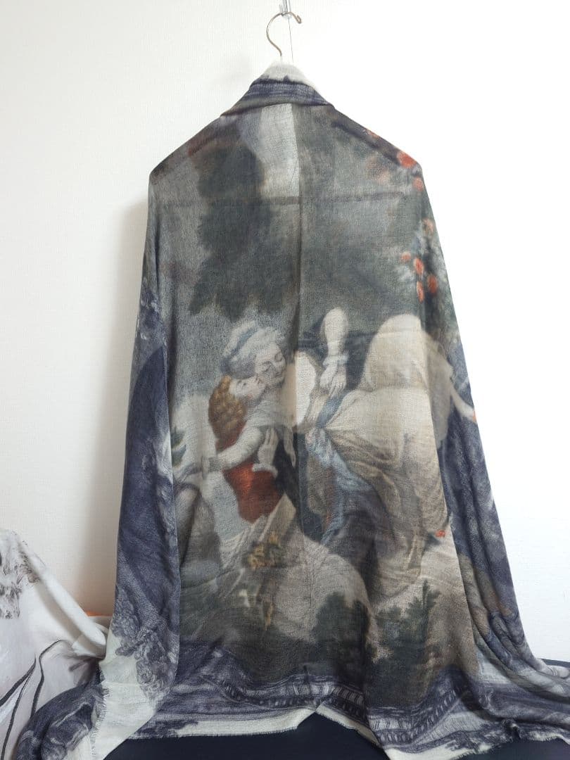 ファリエロ サルティ　Faliero Sarti　ストール　絵画　カシミヤ100