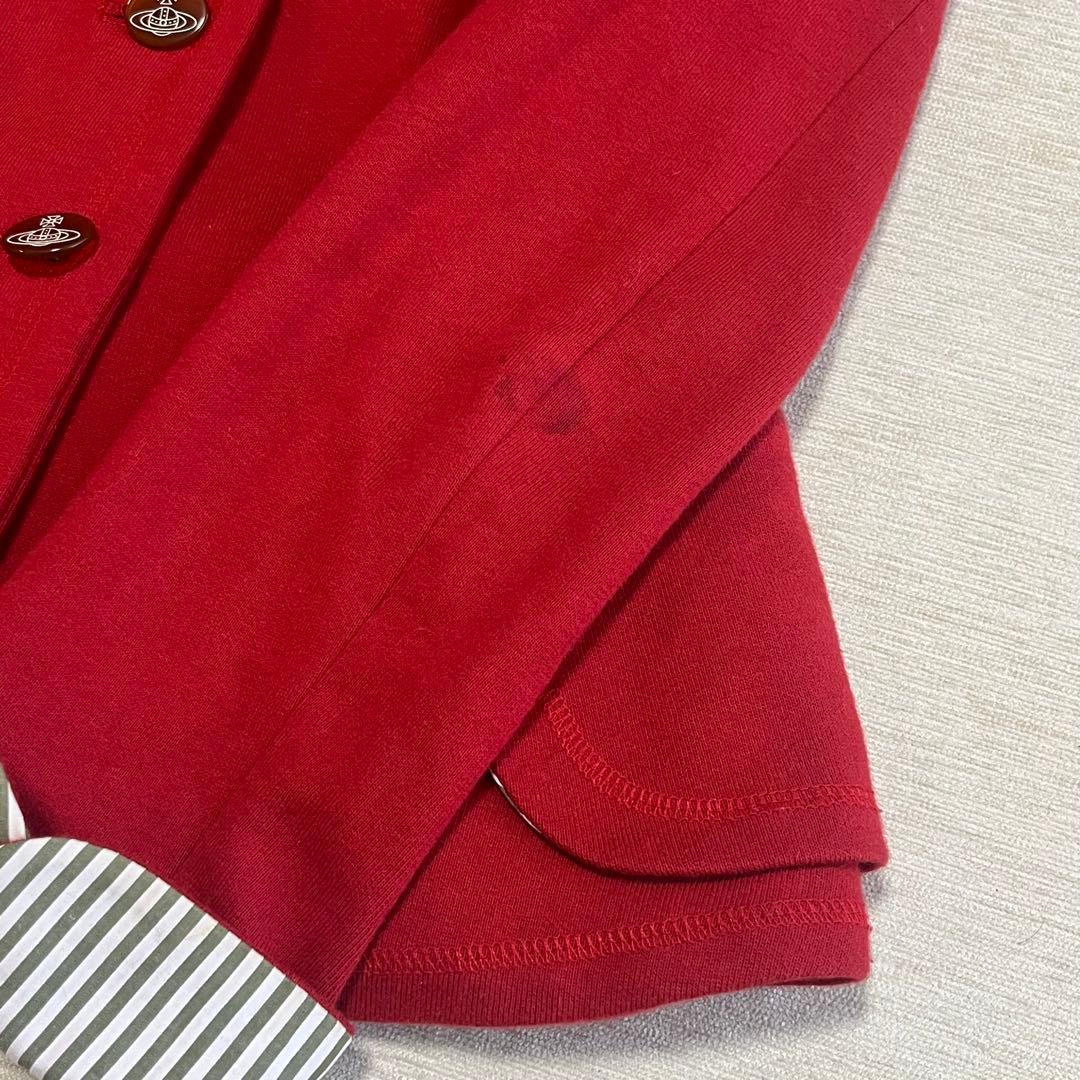 ヴィヴィアンウエストウッド テーラード ラブジャケット 変形 赤 オーブボタン
