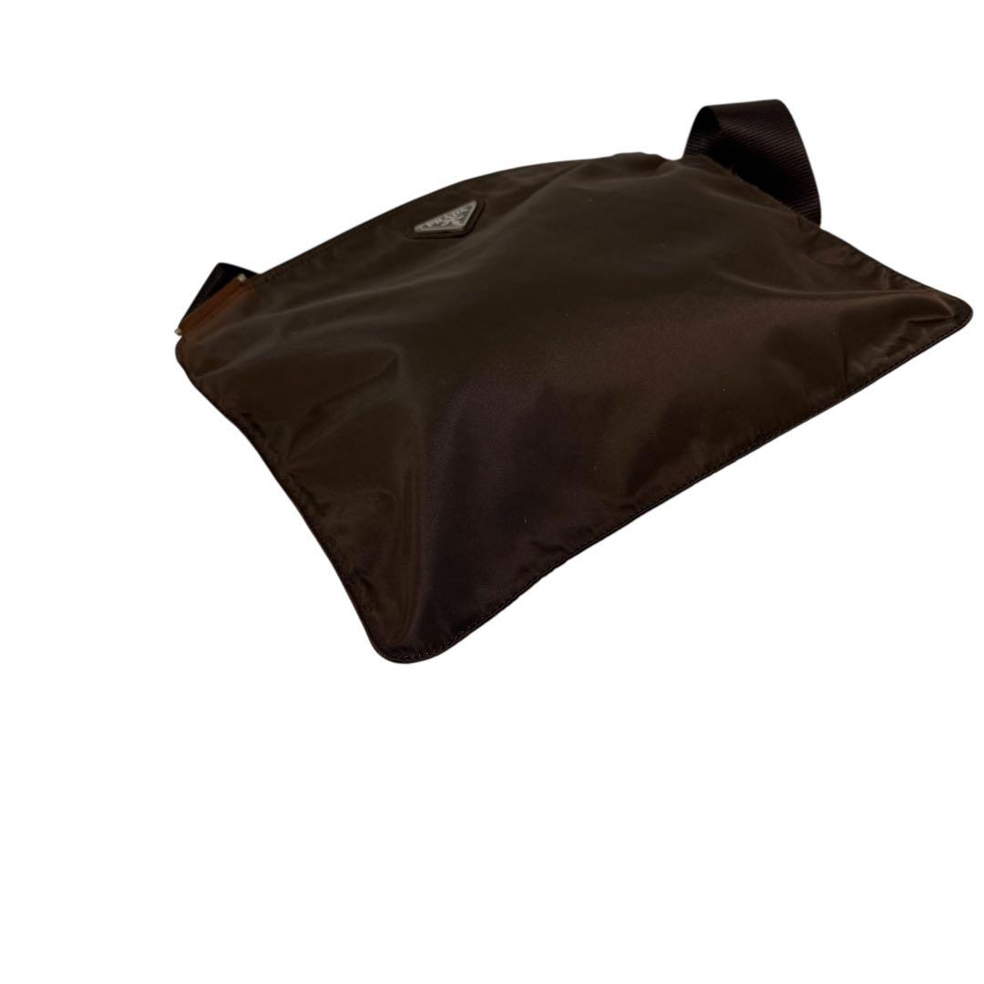 PRADA プラダ　ブラウン ナイロン ショルダーバッグ