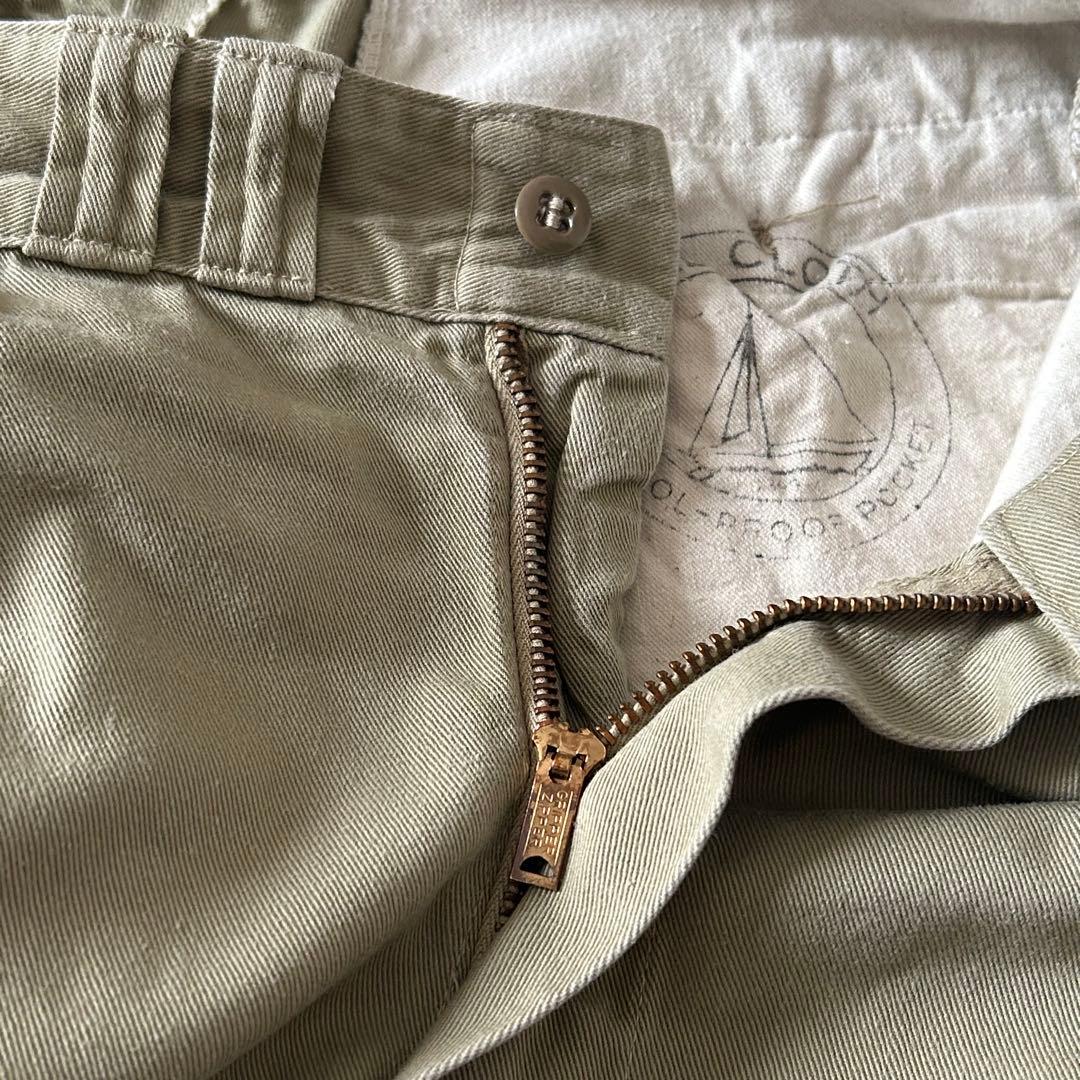 60s ヴィンテージ USA製 チノパン スタンプ グリッパー両爪 尿素 股マチ