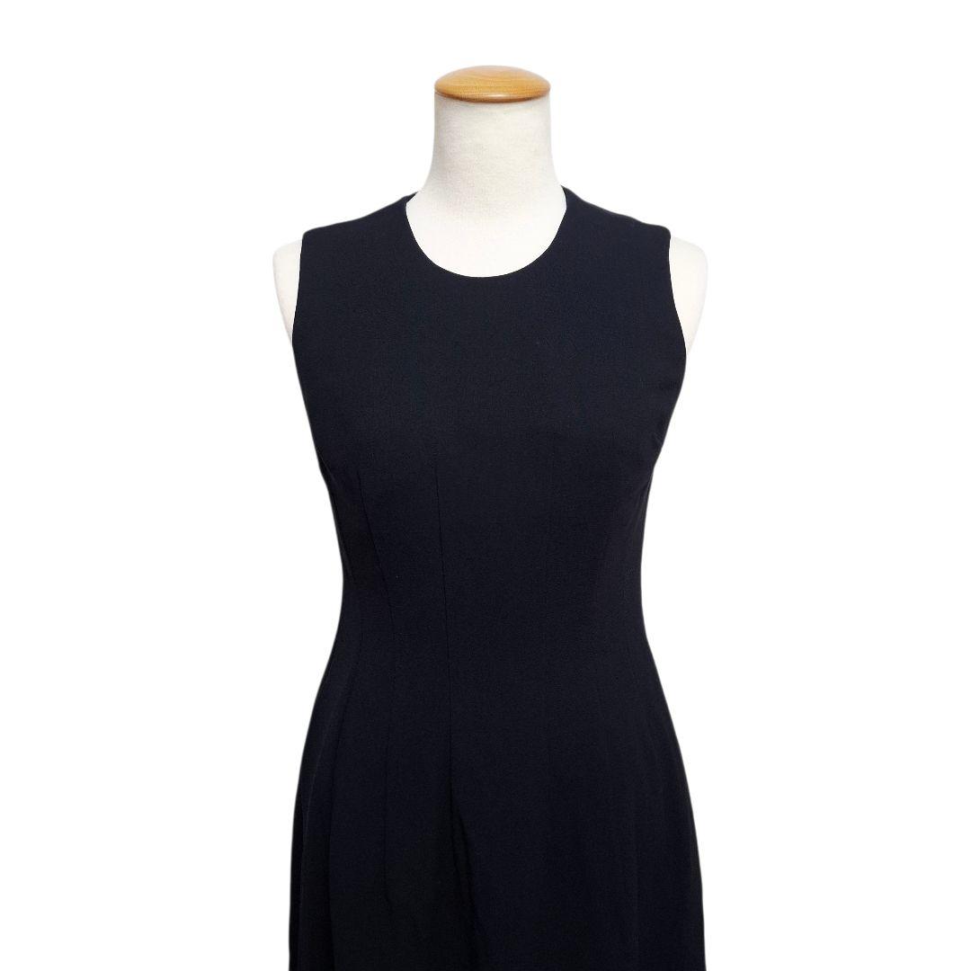 フォクシー　ロングワンピース　ノースリーブ　40 ウール　ブラック