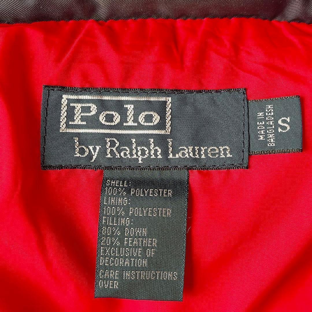 【美品】ポロラルフローレン ダウンベスト 緑×紺 タータンチェック フード付