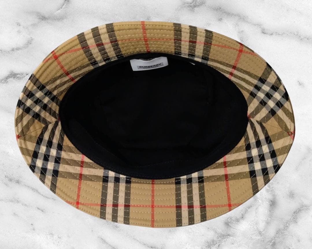 【タグなし未使用】バーバリーロンドン バケットハット ノバチェック柄 ベージュ