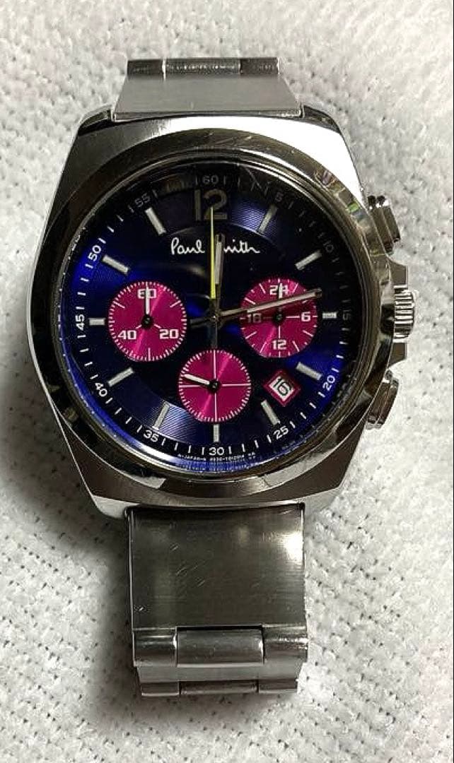 Paul Smith クロノグラフ 腕時計　ネイビー&ピンク