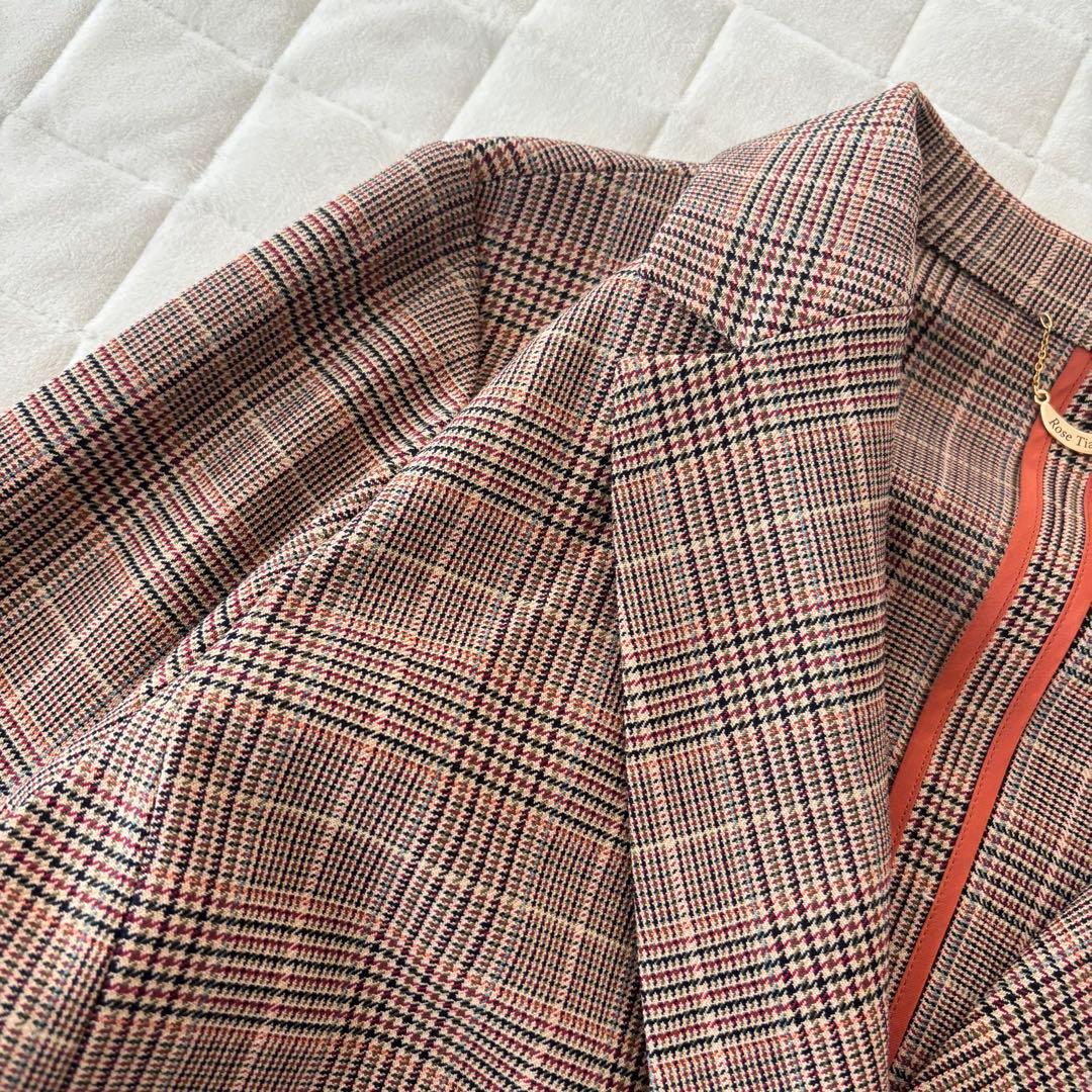 極美品！Rose Tiaraローズティアラ（42）金釦ダブルボタンジャケット