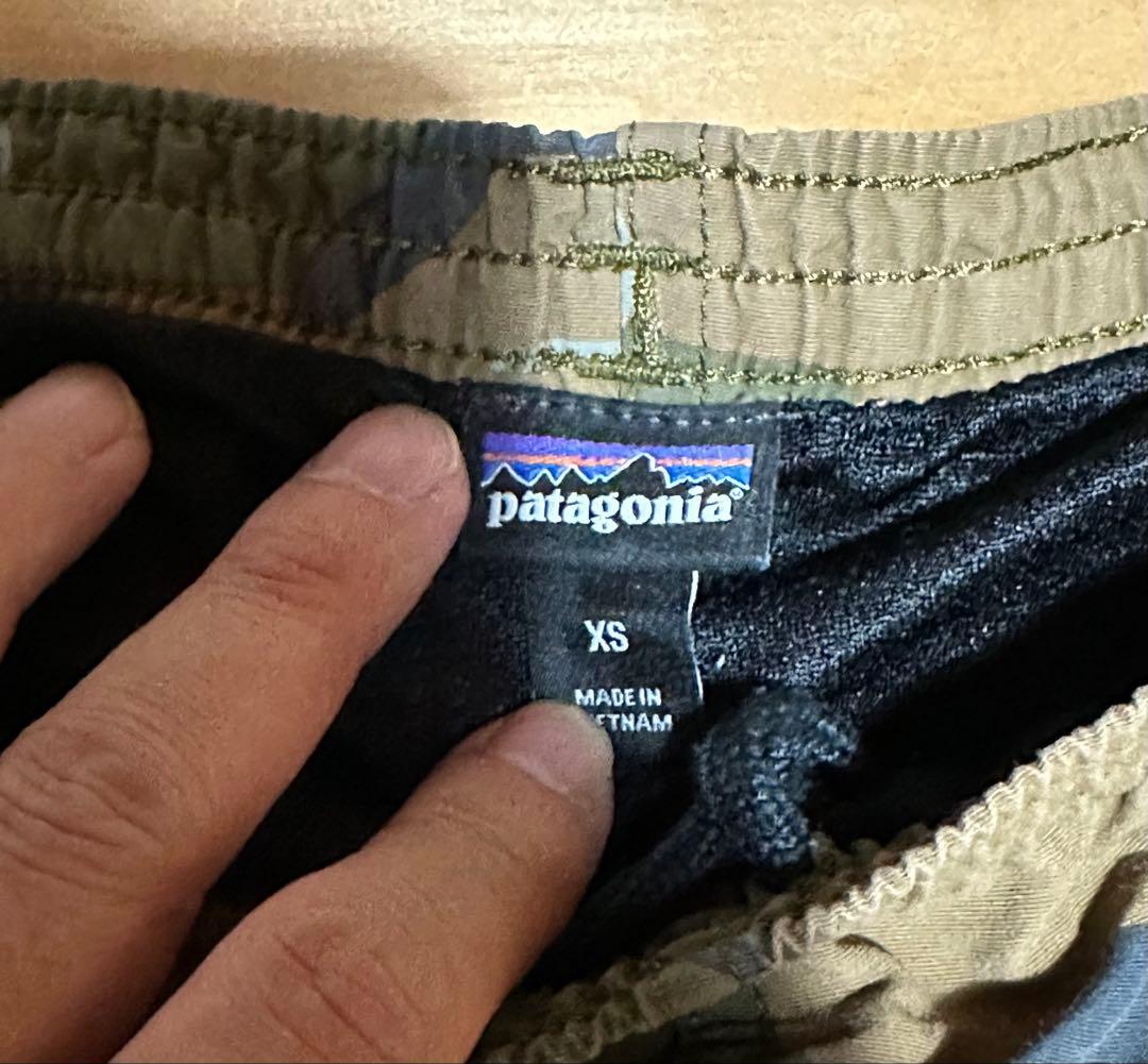 patagonia バギーショツカモフラージュ 迷彩柄 XS 5インチ