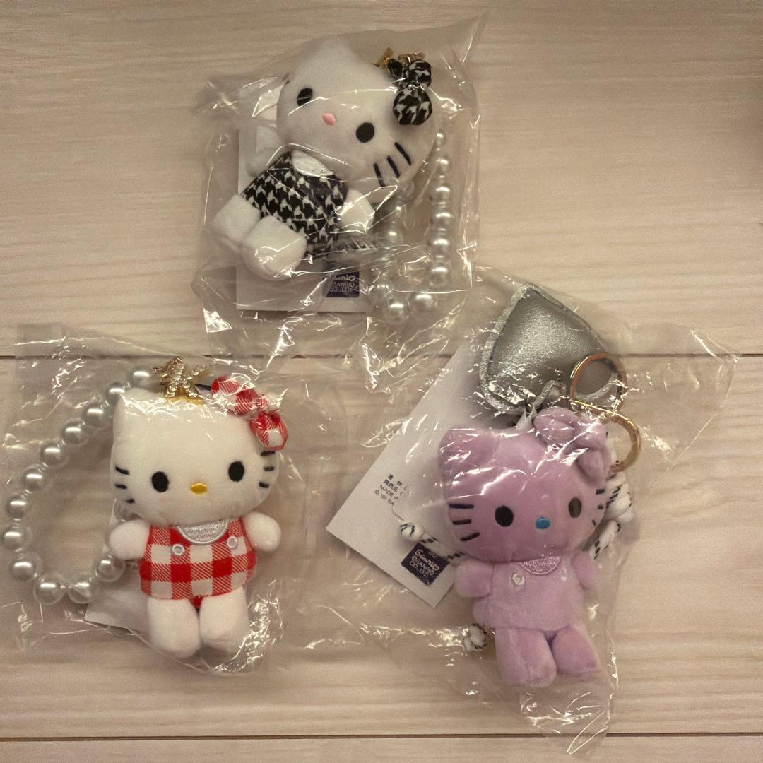 アンドST エルーラ　elura ハローキティ　ぬいぐるみストラップ 3点セット