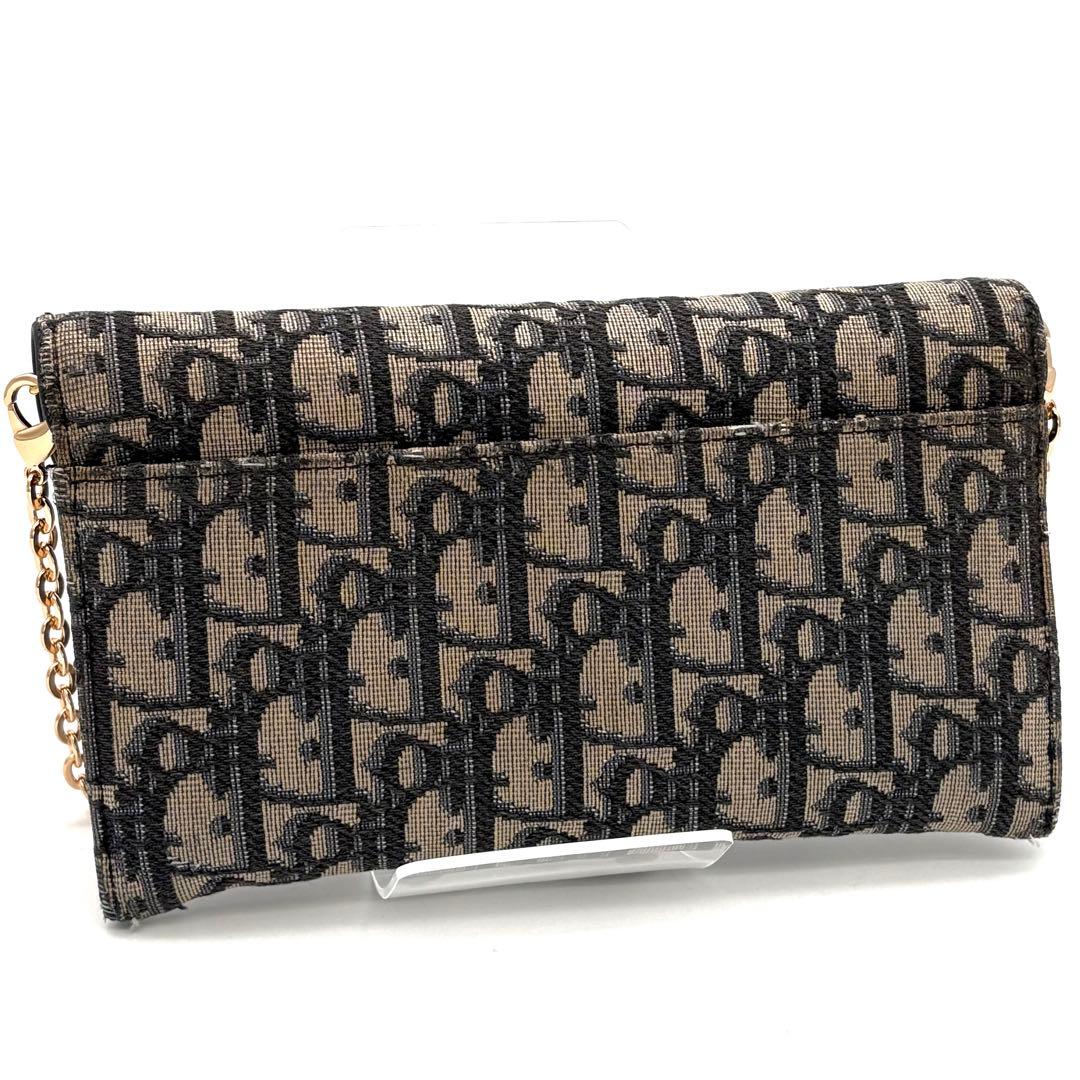 ディオール オブリーク ジャカード サドル チェーンウォレット 1435