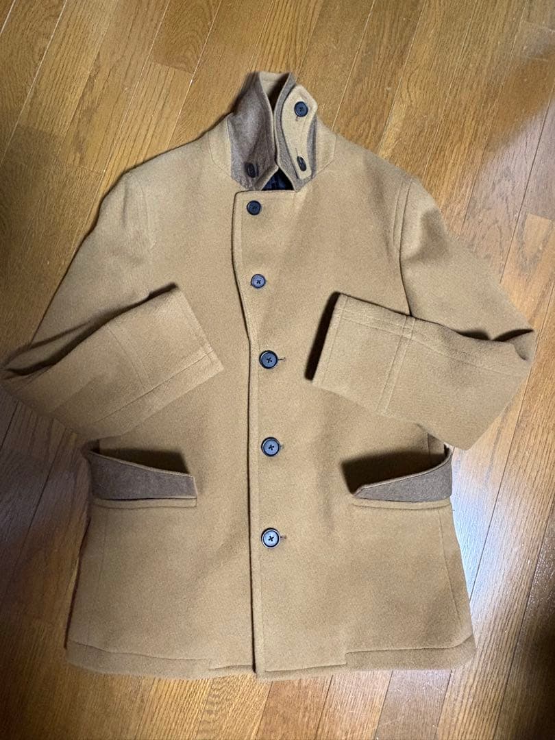 極美品【PS Paul Smith】ポールスミスメンズコートウール　キャメル　L