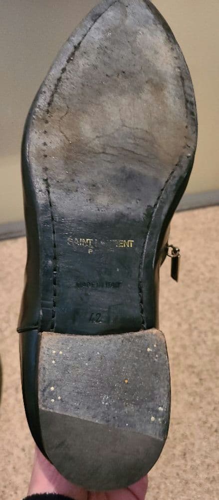 SAINT LAURENT エディ期 Wyatt サイドジップブーツ 黒 42