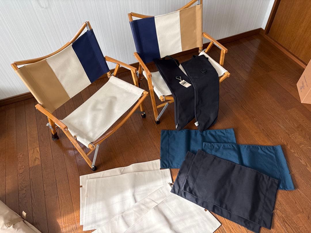 刻印有り カーミットチェア ワイド 2脚セット 純正シート付 コンダクターズ